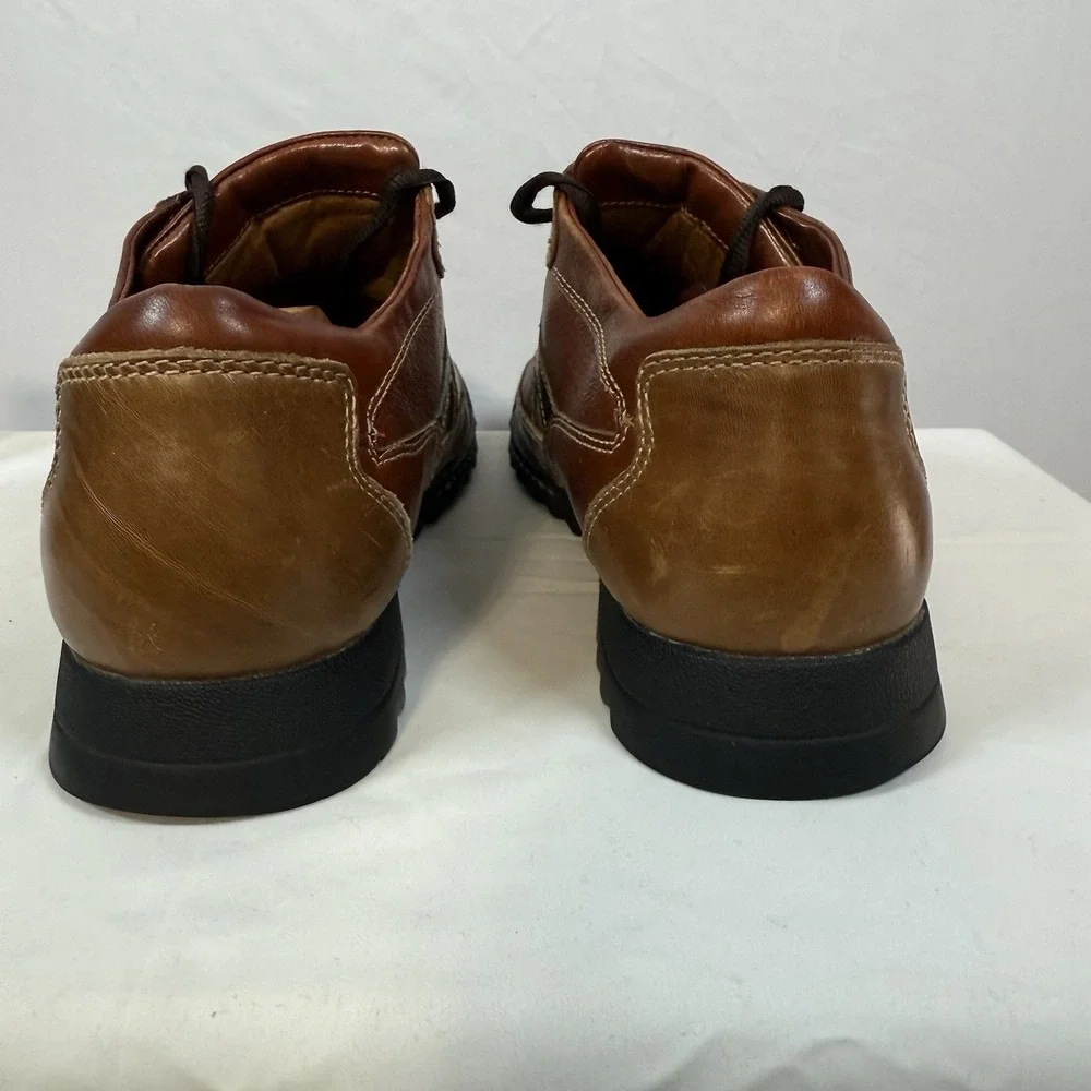 Born‎ Men's Tri Tone M/W B5449 Brown Leather Oxford Shoes Size 12/46 Round Toe
